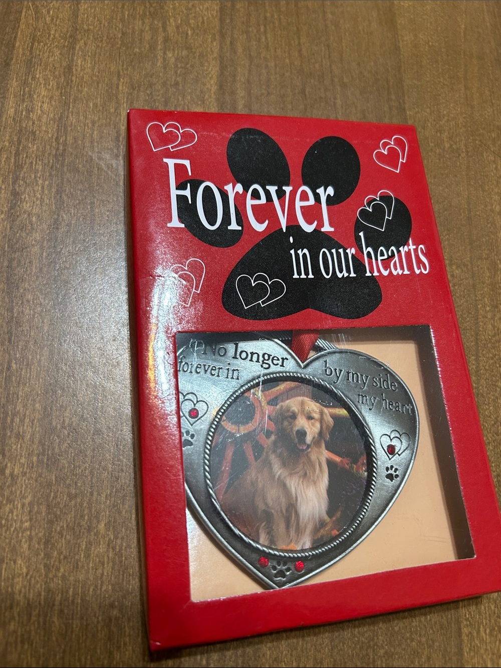 Forever in Our Hearts Silver Pet Memorial Ornament